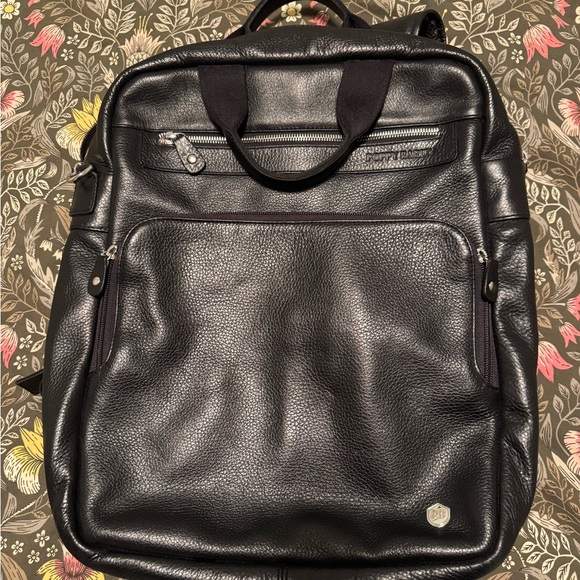 Poppy Barley Handbags - Poppy Barley Black Textured Backpack